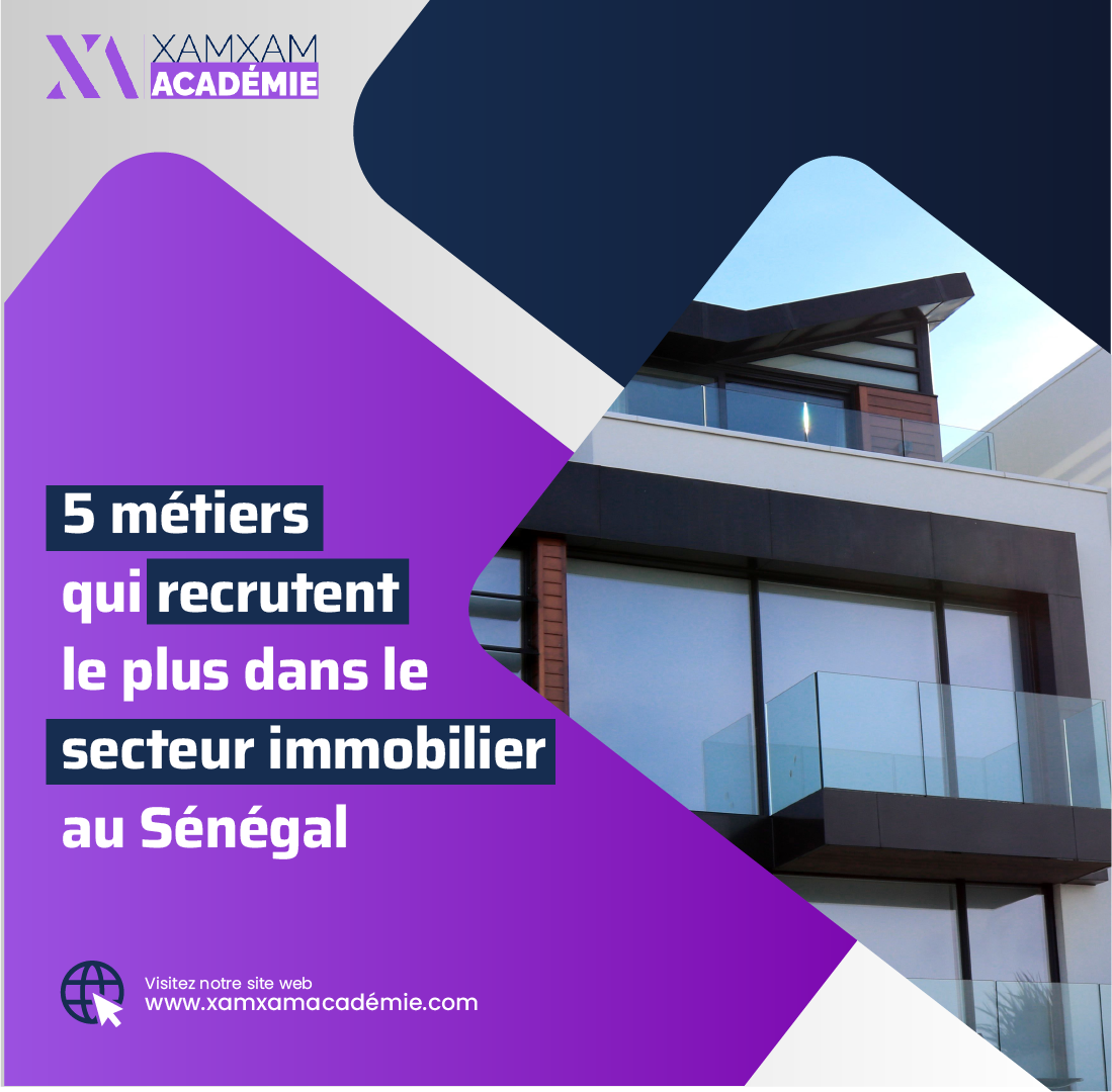 5 métiers qui recrutent le plus dans le secteur immobilier au Sénégal